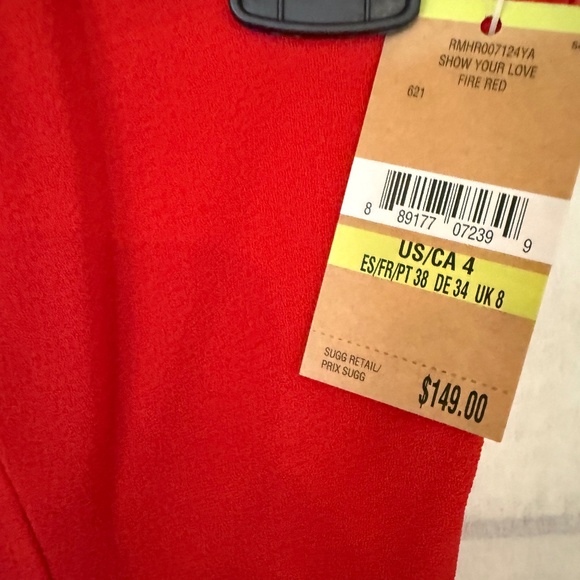 NWT RACHEL Rachel Roy Red Strapless Jumpsuit | Size 4 - Picture 4 of 5